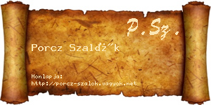 Porcz Szalók névjegykártya